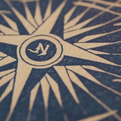 7 ESTAMPE Carte du Monde Celtique 30x40 cm