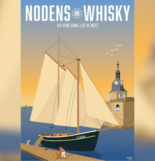AFFICHE Nodens Whisky Inspiration Marine 29,7x42 cm